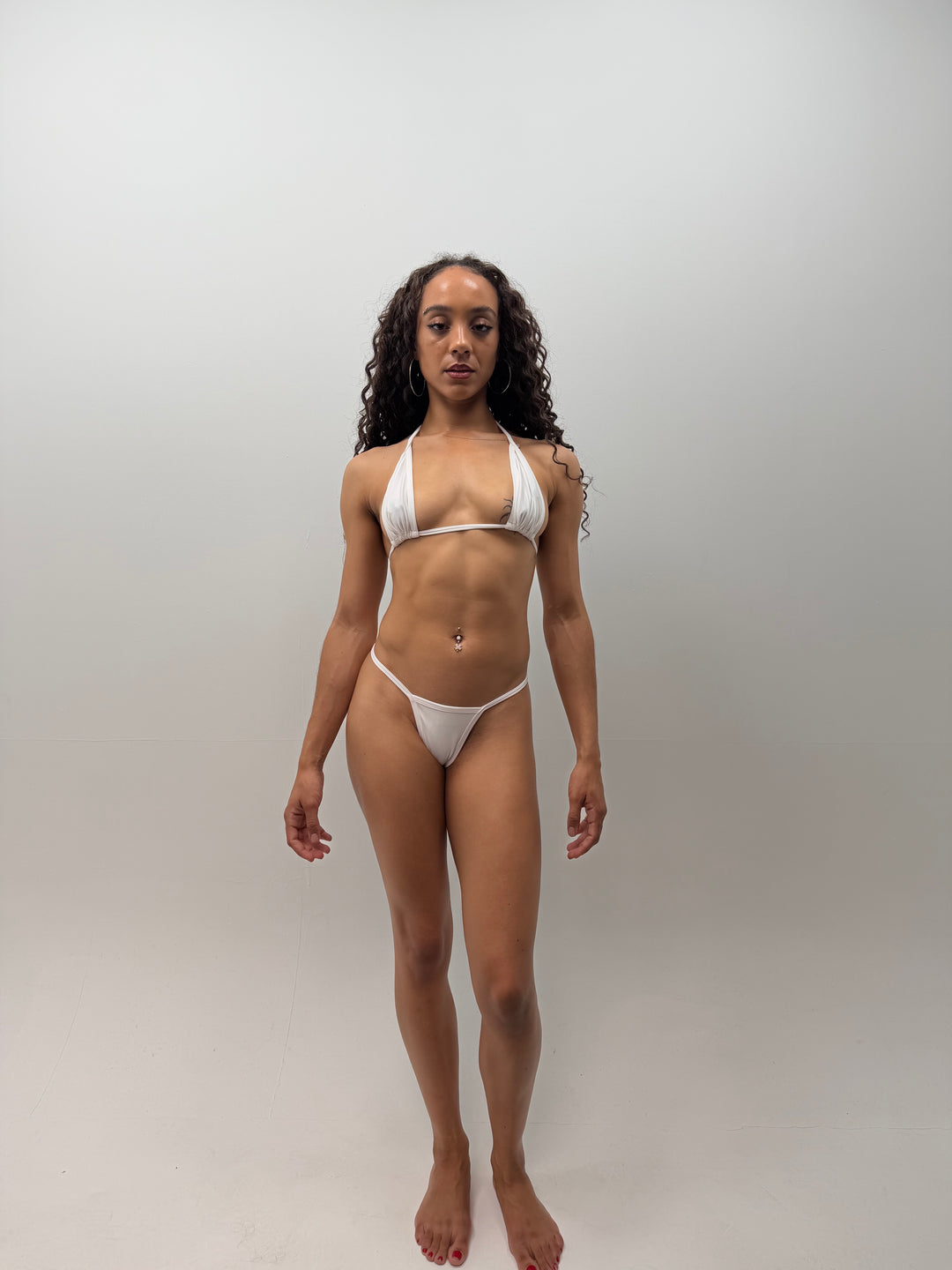 White Y Thong