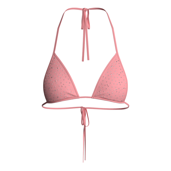 Rhinestone Triangle Top Pink